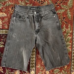 Rocawear Women’s Washed Black Denim Biker Shorts